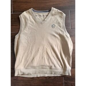Nicklaus The‎ Memorial Tournament Golf Vest Mens XXL Tan V-Neck Cotton Sweater